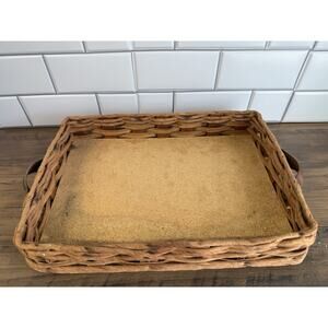 VINTAGE Pyrex 233N Wicker PLATTER, Casserole Dish Holder